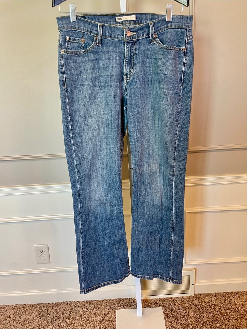 Levi's 529 Curvy Bootcut 16 Medium Wash Stretch Casual Timeless